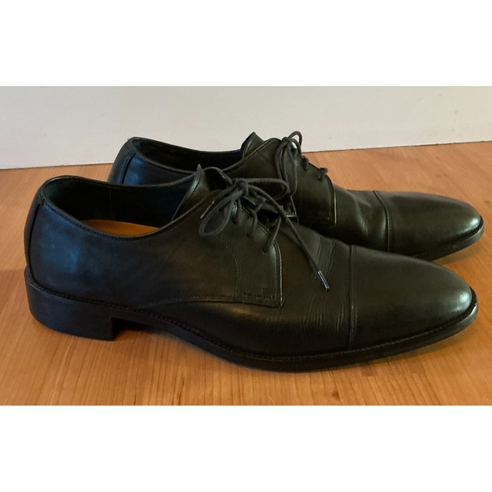 Cole Haan Lenox Hill Grand.OS Cap Toe Derby Dress Shoes Black Leather 13M C11630
